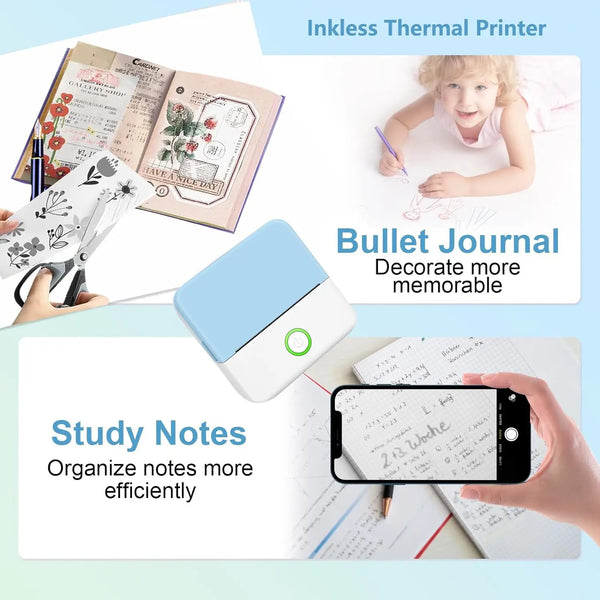 Mini Inkless Thermal Printer – Portable Sticker