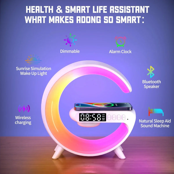 Multifunction Wireless Charger Stand Pad RGB with Speaker